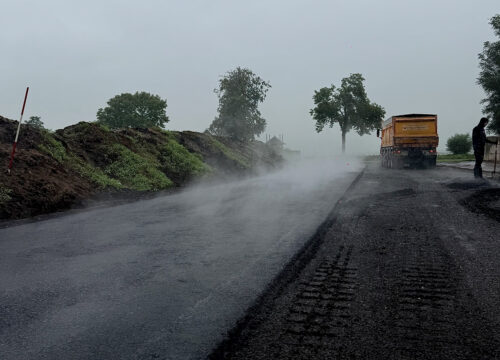 Asfaltransport bedrijfsterrein Dunnink